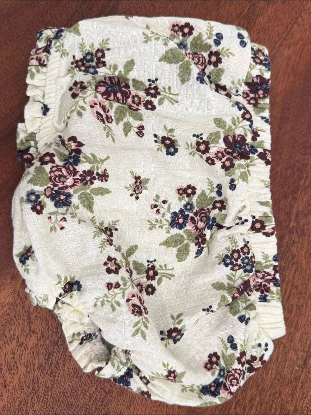 Nicole Miller New York Floral Baby Romper - Plum & Cream